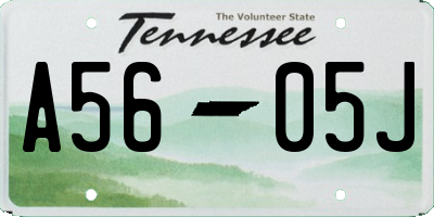 TN license plate A5605J