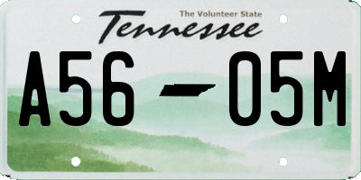 TN license plate A5605M