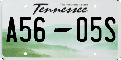 TN license plate A5605S