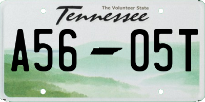 TN license plate A5605T