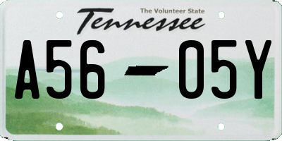 TN license plate A5605Y