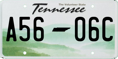 TN license plate A5606C