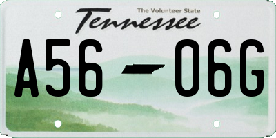 TN license plate A5606G