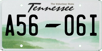 TN license plate A5606I