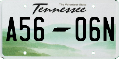 TN license plate A5606N