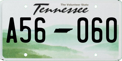 TN license plate A5606O