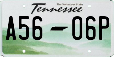 TN license plate A5606P