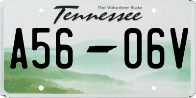 TN license plate A5606V