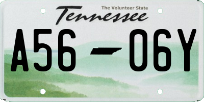 TN license plate A5606Y