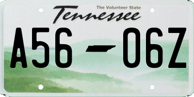 TN license plate A5606Z