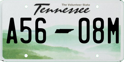 TN license plate A5608M