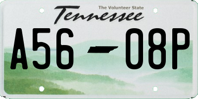 TN license plate A5608P