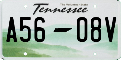 TN license plate A5608V