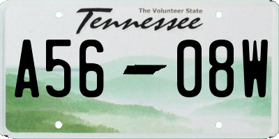 TN license plate A5608W