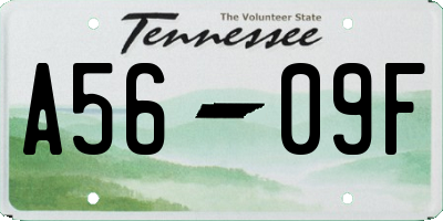 TN license plate A5609F