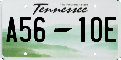 TN license plate A5610E