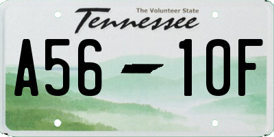 TN license plate A5610F