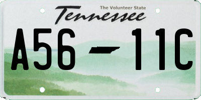 TN license plate A5611C