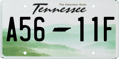 TN license plate A5611F