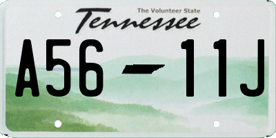 TN license plate A5611J