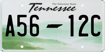 TN license plate A5612C