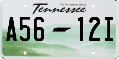 TN license plate A5612I