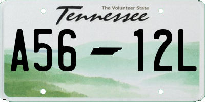 TN license plate A5612L