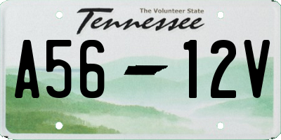 TN license plate A5612V