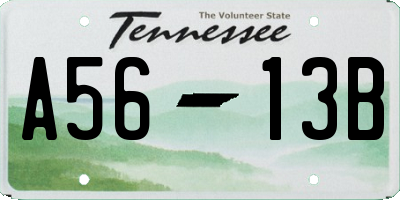 TN license plate A5613B