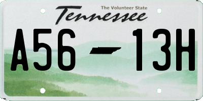 TN license plate A5613H