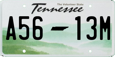 TN license plate A5613M