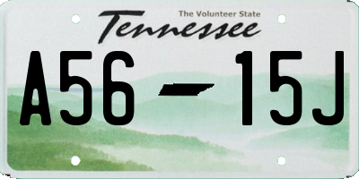 TN license plate A5615J