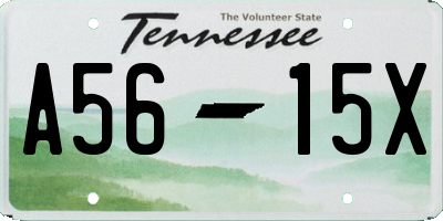 TN license plate A5615X