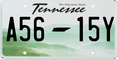 TN license plate A5615Y