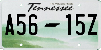 TN license plate A5615Z