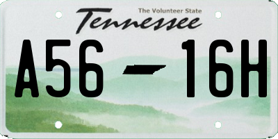 TN license plate A5616H