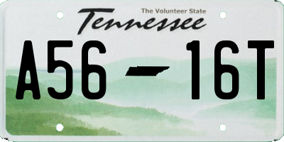 TN license plate A5616T