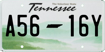 TN license plate A5616Y