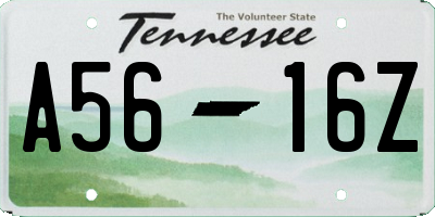 TN license plate A5616Z