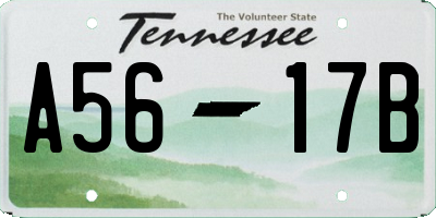 TN license plate A5617B