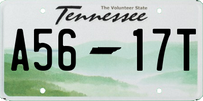 TN license plate A5617T