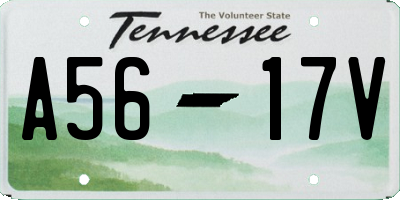 TN license plate A5617V