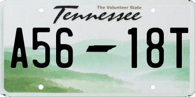 TN license plate A5618T