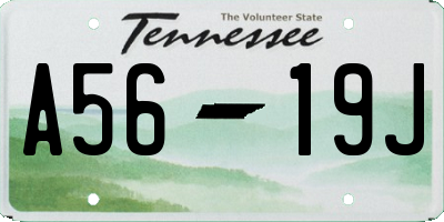 TN license plate A5619J