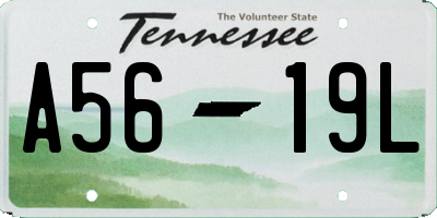 TN license plate A5619L