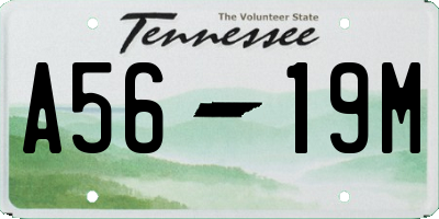 TN license plate A5619M