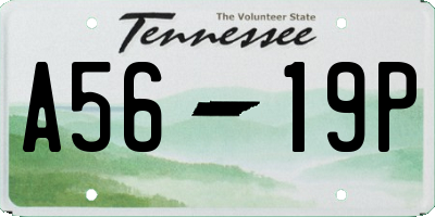 TN license plate A5619P