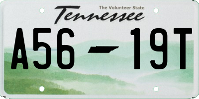 TN license plate A5619T