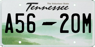 TN license plate A5620M
