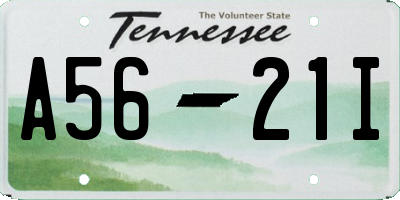 TN license plate A5621I